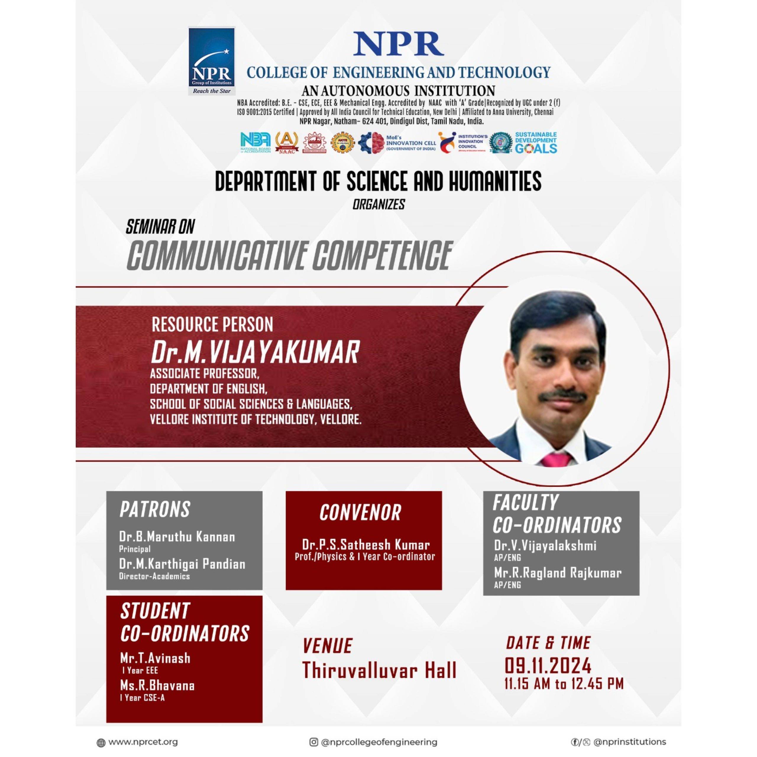 Seminar on Communicative Competence